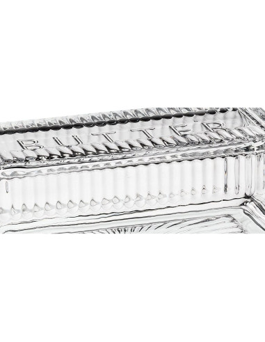 Plato para Mantequilla Abbott Collection 17.78 cm Vidrio con Tapa