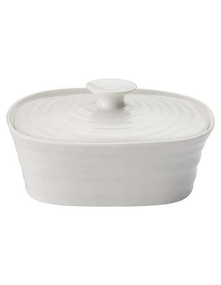 Plato de Mantequilla Cubierto Portmeirion Sophie Conran Blanco - Apto Microondas Plato de Mantequilla Cubierto Portmeirion Sophie Conran Blanco - Apto Microondas