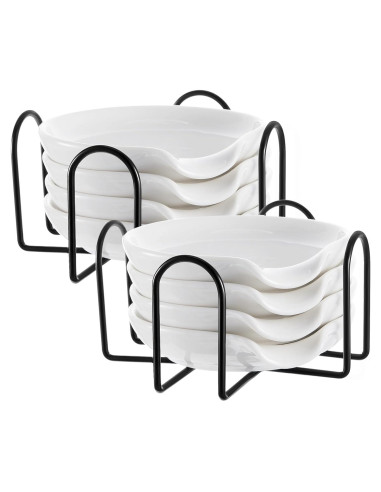 Juego de Soportes de Cuchara Bokon 8 Piezas Cerámica y Metal