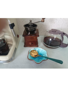 Soporte para cuchara de café cerámica Rhobtyne Grietas de hielo 2