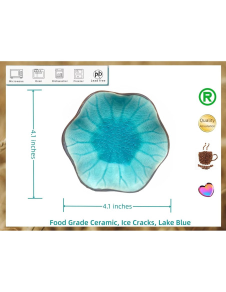 Soporte para cuchara de café cerámica Rhobtyne Grietas de hielo Soporte para cuchara de café cerámica Rhobtyne Grietas de hielo