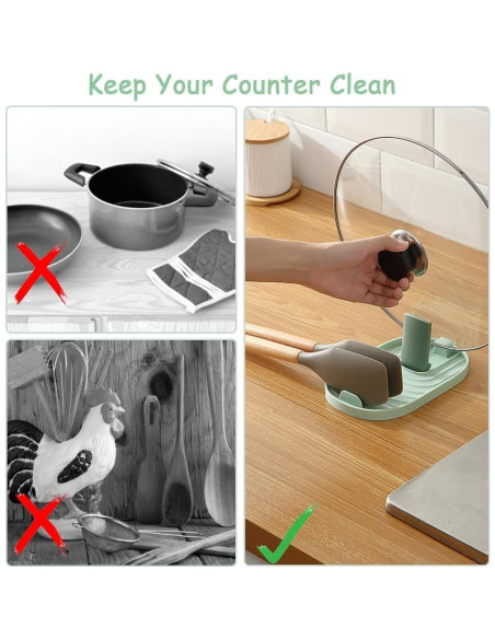 Soporte Plegable para Tapas y Cucharas Ystbaunly - 2 Piezas Soporte Plegable para Tapas y Cucharas Ystbaunly - 2 Piezas