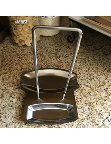 Soporte de Acero Inoxidable para Tapas y Utensilios de Cocina