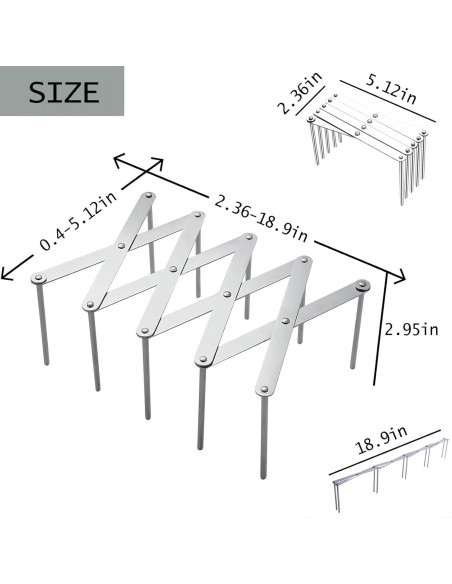 Organizador de Tapas de Olla Ajustable GREATLINK - Acero Inoxidable Organizador de Tapas de Olla Ajustable GREATLINK - Acero Inoxidable