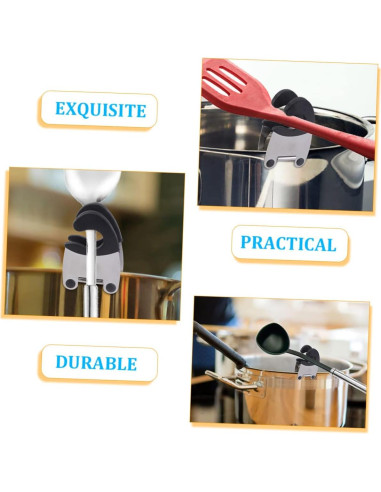 Soporte para Cuchara de Olla DINHEAROM - 4 Piezas Antideslizante