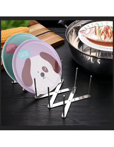 Organizador de Tapas de Olla Ajustable GREATLINK - Acero Inoxidable