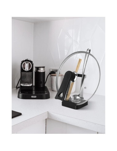 Soporte para Utensilios de Cocina Mukkuri Negro 10.2x10.2x15.2cm
