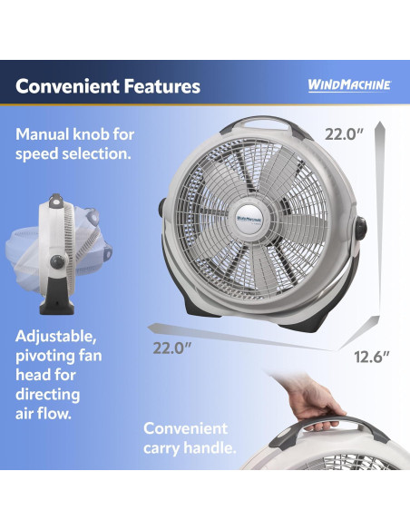 Ventilador de Piso Lasko Wind Machine 3300, 3 Velocidades, 50.8 cm Ventilador de Piso Lasko Wind Machine 3300, 3 Velocidades, 50.8 cm