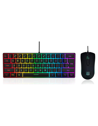 Combo Teclado y Ratón Gaming DGG 60% Compacto RGB