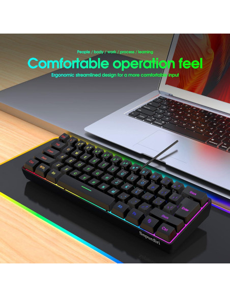 Combo Teclado y Ratón Gaming DGG 60% Compacto RGB Combo Teclado y Ratón Gaming DGG 60% Compacto RGB