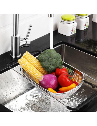 Colador de Fregadero ZDRongZhen Acero Inoxidable Expandible 36.1 cm