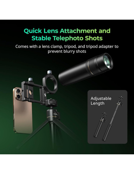 Lente Telefoto 8X SmallRig 4737 para Móvil con Trípode Lente Telefoto 8X SmallRig 4737 para Móvil con Trípode