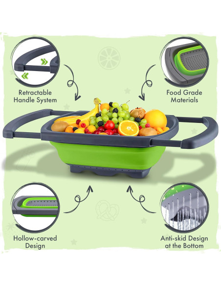 Colador Plegable de Silicona Trendsettings 26.9x24.1cm Colador Plegable de Silicona Trendsettings 26.9x24.1cm