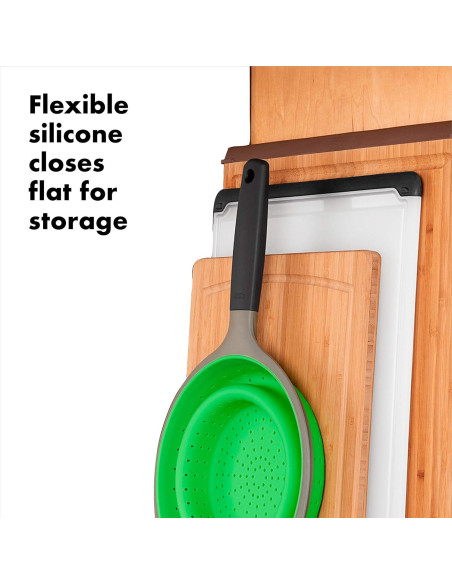 Colador Plegable de Silicona OXO Good Grips 2 Cuartos Verde Colador Plegable de Silicona OXO Good Grips 2 Cuartos Verde