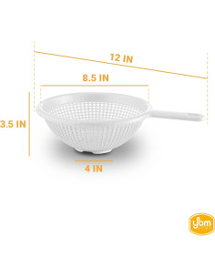Colador de Plástico YBM Home 21.6 cm Blanco - Apto Lavavajillas 2