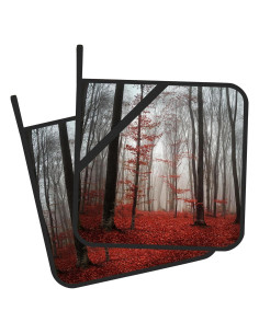 Juego de 2 agarraderas Gearsly Misty Forest Red 20.32 cm