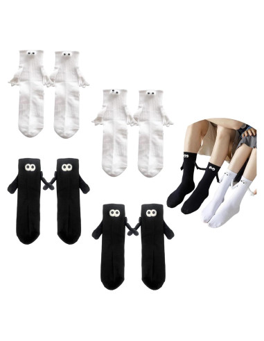 Calcetines Magnéticos Ninejuize - 4 Pares Unisex 3D