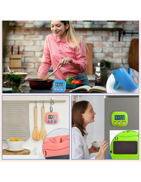 Paquete de 6 Temporizadores Digitales de Cocina CAPHONT Paquete de 6 Temporizadores Digitales de Cocina CAPHONT