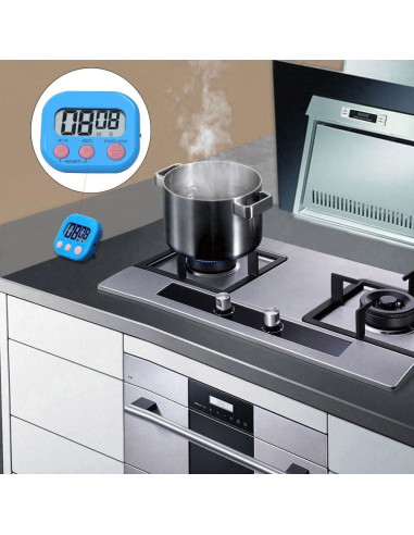 Temporizador de Cocina Digital BESTWYA con Pantalla LCD 6 Colores