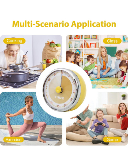 Temporizador Visual Teeloray 60 Minutos Amarillo Sin Batería Temporizador Visual Teeloray 60 Minutos Amarillo Sin Batería