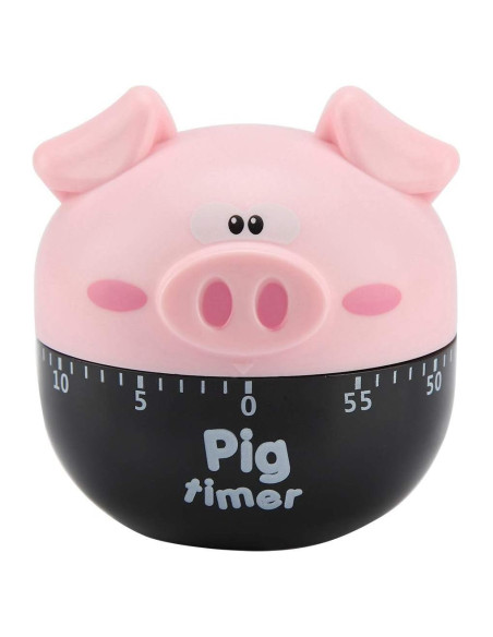 Temporizador de Cocina Mecánico Tnfeeon Cerdito Rosa 55 Min Temporizador de Cocina Mecánico Tnfeeon Cerdito Rosa 55 Min