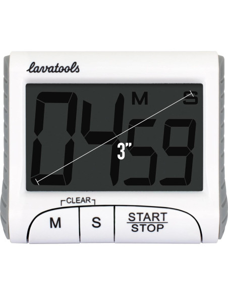 Temporizador Digital de Cocina Lavatools KT1 con Pantalla Grande Temporizador Digital de Cocina Lavatools KT1 con Pantalla Grande