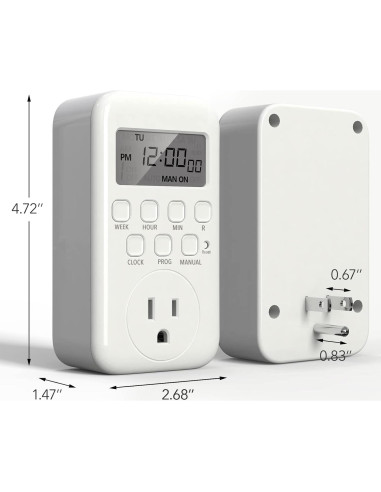 Temporizador Digital BN-LINK 7 Días 15A 125V Enchufe Interior
