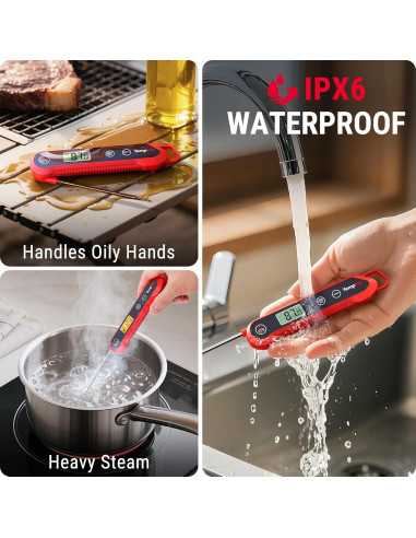 Termómetro Digital Instantáneo TempPro a Prueba de Agua 0.5C