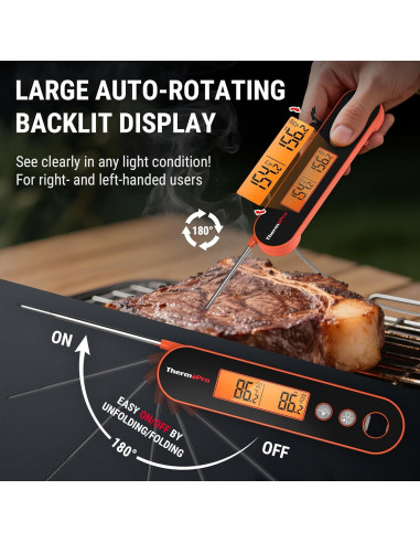Termómetro de carne ThermoPro con 2 sondas y alarma