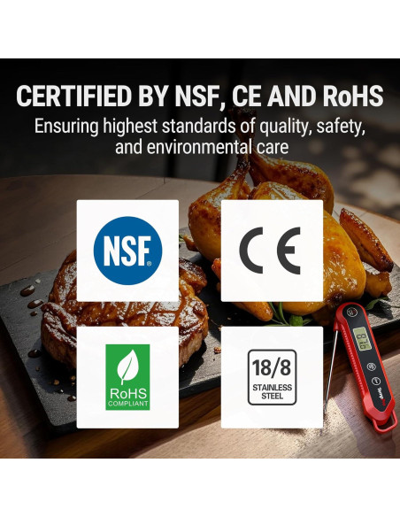 Termómetro Digital Instantáneo TempPro a Prueba de Agua 0.5C Termómetro Digital Instantáneo TempPro a Prueba de Agua 0.5C