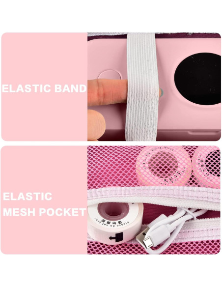 Funda para impresora de etiquetas PAIYULE D30 D35 Rosa Funda para impresora de etiquetas PAIYULE D30 D35 Rosa