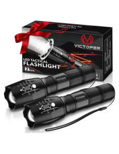 Linterna LED Táctica Victoper 2 Paquete 200m 5 Modos Impermeable
