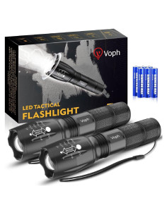 Linterna Táctica LED Voph 2000 Lúmenes 5 Modos 2 Paquete