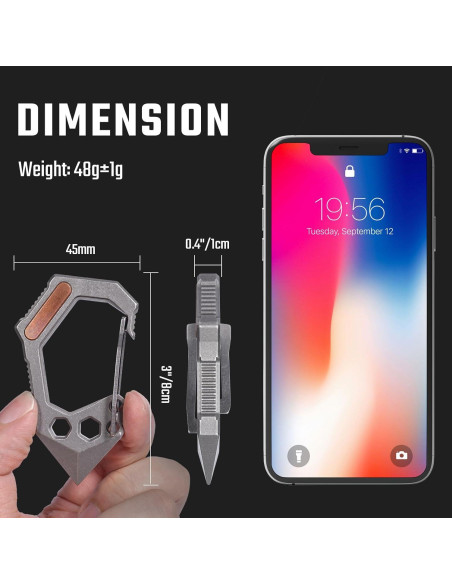 Multiherramienta EDC KeyUnity KU02 de Titanio 7 en 1 Multiherramienta EDC KeyUnity KU02 de Titanio 7 en 1