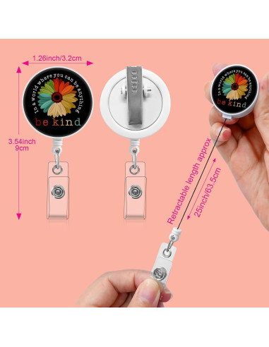 Soporte de Insignia Retráctil Dooyilets con Clip de Cocodrilo