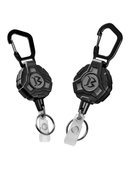 Portacarnet Retráctil Bemece 2 Pack Carabiner 73.66 cm Portacarnet Retráctil Bemece 2 Pack Carabiner 73.66 cm