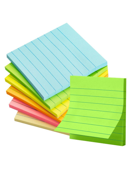 Notas Adhesivas Rayadas Mr. Pen - 7.62 cm, 6 Blocs, 270 Hojas Notas Adhesivas Rayadas Mr. Pen - 7.62 cm, 6 Blocs, 270 Hojas
