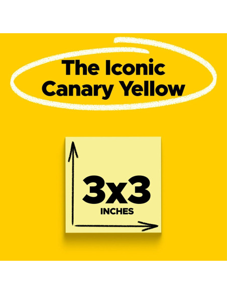 Notas Post-it Amarillas 7.6x7.6 cm 24 Blocs 100 Hojas Notas Post-it Amarillas 7.6x7.6 cm 24 Blocs 100 Hojas