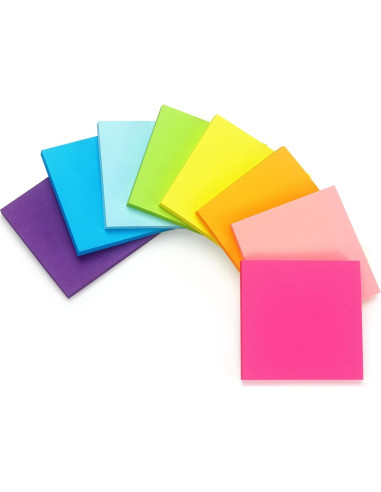 Bloc de Notas Adhesivas Compra Temprana 24 Colores Brillantes 7.62 cm