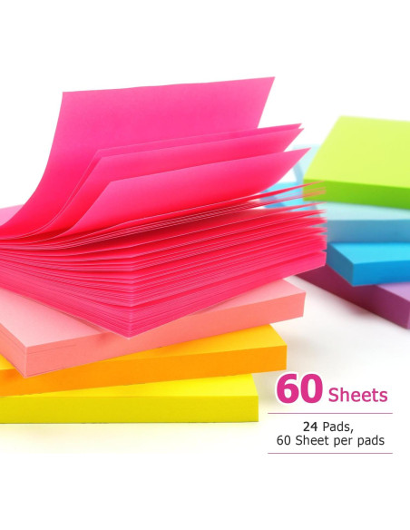 Bloc de Notas Adhesivas Compra Temprana 24 Colores Brillantes 7.62 cm Bloc de Notas Adhesivas Compra Temprana 24 Colores Brillantes 7.62 cm