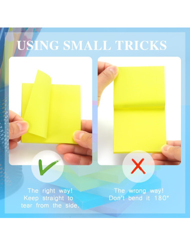 Bloc de Notas Adhesivas Compra Temprana 24 Colores Brillantes 7.62 cm