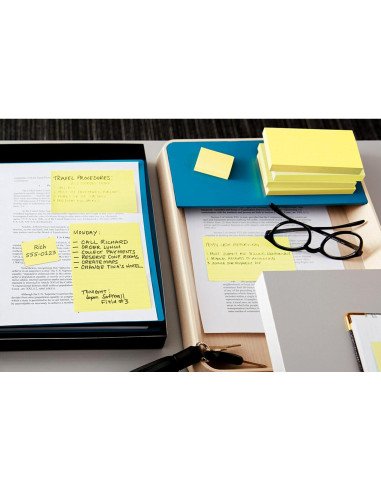 Notas Adhesivas Post-it Amarillo Canario 12 Blocs 100 Hojas