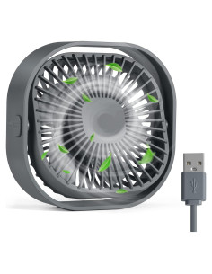 Ventilador de Escritorio USB RJVW 12 cm 3 Velocidades Silencioso