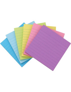 Notas Adhesivas Rayadas Early Buy 10x10 cm 6 Colores Caramelo 2