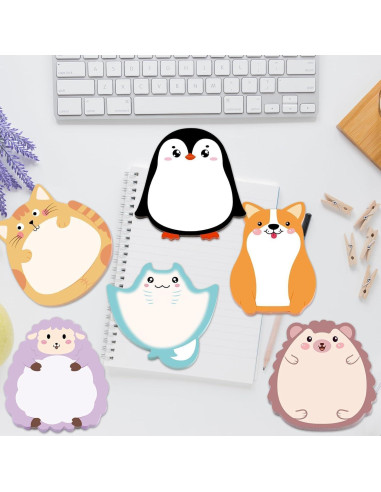 Bloc de Notas Adhesivas Lindas Tierra Elegante 24 Piezas Animales
