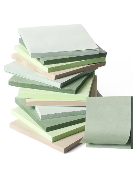 Notas Adhesivas Thenshop Verde Degradado 12 Pads 7.6cm x 7.6cm Notas Adhesivas Thenshop Verde Degradado 12 Pads 7.6cm x 7.6cm