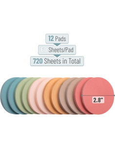 Notas Adhesivas Redondas Mr. Pen Vintage 12 Bloc 720 Hojas 7.1 cm 2