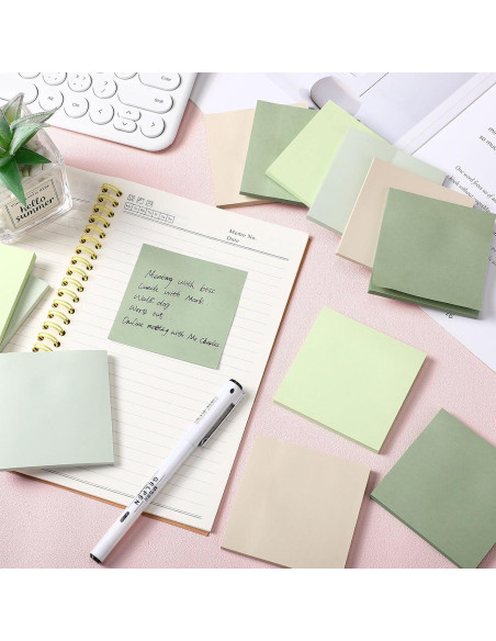 Notas Adhesivas Thenshop Verde Degradado 12 Pads 7.6cm x 7.6cm Notas Adhesivas Thenshop Verde Degradado 12 Pads 7.6cm x 7.6cm