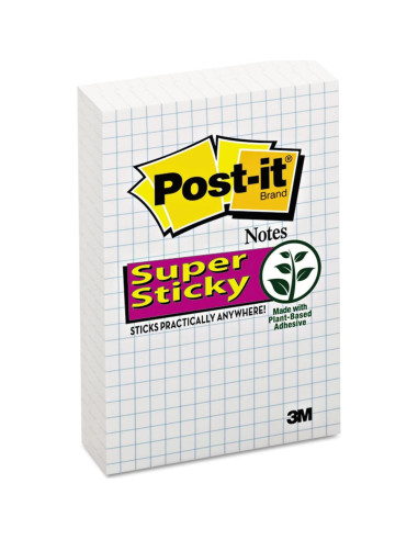 Notas Post-it Súper Adhesivas 15.24x10.16 cm 6 Bloc Blanco
