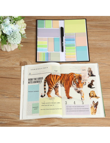 Juego de Notas Adhesivas Transparentes Mr. Pen 1650 Hojas